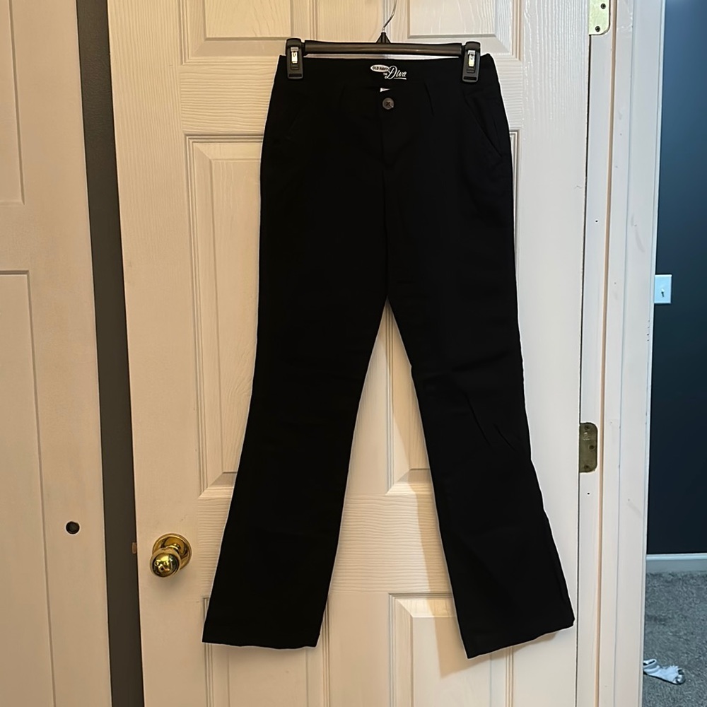 Black boot cut pants